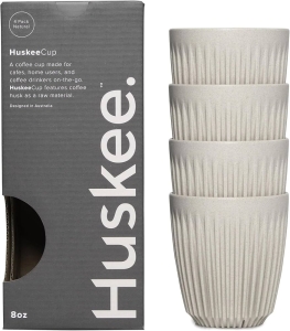 Huskee Cup 8oz  (236ml) natural - eko kubki 4szt.