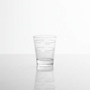 NR Pirex glass - miarka do espresso z podziałką