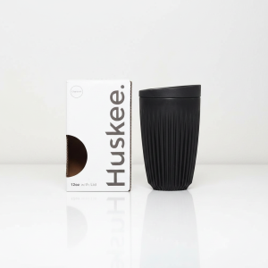 Huskee Cup 12oz  charcoal single 1szt.- kubek + pokrywka