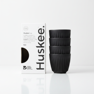 Huskee Cup 6oz (177ml) charcoal - eko kubki 4szt. 
