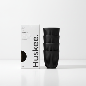 Huskee Cup 8oz  (236ml) charcoal - eko kubki 4szt. 