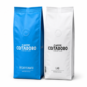 Zestaw kaw ziarnistych Costadoro dla dwojga 2 × 250 g – LAB i Decaffeinato